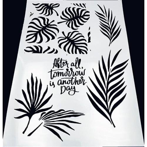 Leaves plastic mold shield DIY cake scrapbook stencils hollow Embellishments printing lace ruler Valentines Day