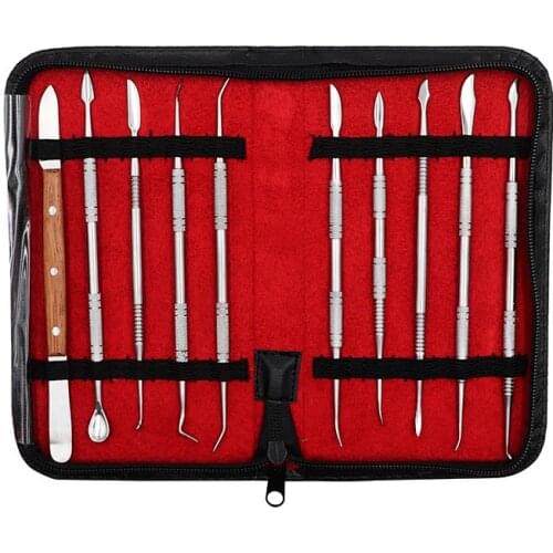 10 Pcs Dental Knife Kit Wax Carve Clay Sculpture Tool Blade Pottery Metal Wood Carving Knife Modeling Jewelry Making Set Tools