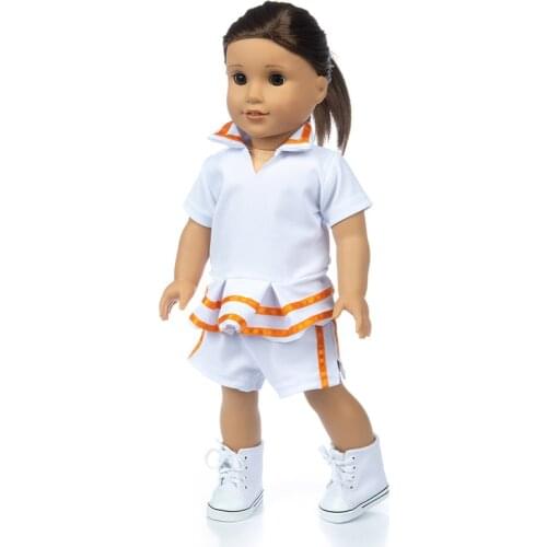 2020 New White uniform Fit for American Girl Doll Clothes 18-inch Doll , Christmas Girl Gift(only sell clothes)