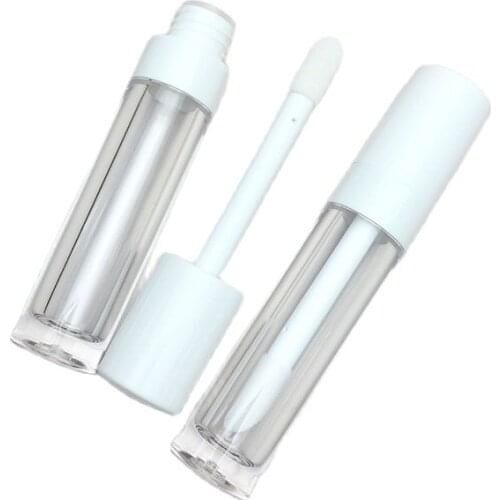 New Products 8 ML Empty Lip Gloss Tubes Clear Plastic Container White Lid Cosmetic Refillable Packaging Bottle 30pcs 50pcs