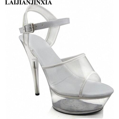 New 15CM high heel sandals, centimeter-high heels Korean and Korean popular wedding shoes, models show Dance Shoes