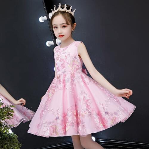 Flower Girls Dress 2021 Elegant Princess Sequin Dress Kids Dresses For Girl Baby Children Clothing Wedding Party Dress Vestidos