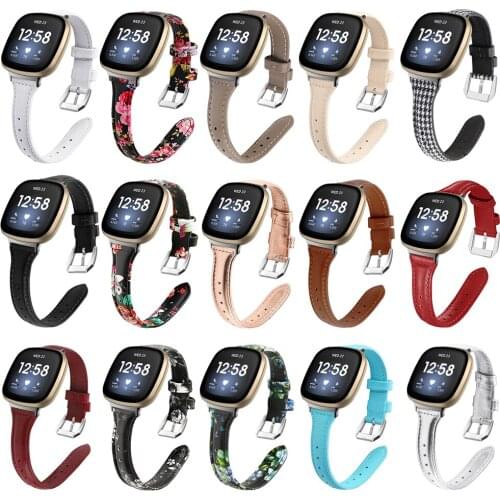 Genuine Leather Strap For Fitbit Versa 3/Versa 2 Smart Watch Band Bracelet Belt Men Women Wrist Correa For Fitbit Versa 3 2 Lite