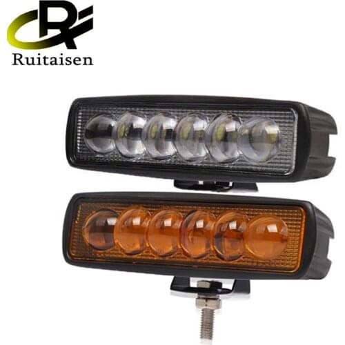 Ruitaisen-6 Inch 18W 6000K 8D Lens LED Work Light Bar IP68 Waterproof Offroad Truck SUV Spotlight Driving Lamp
