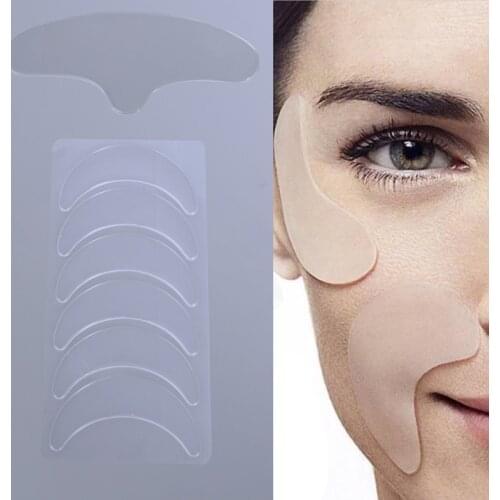 Silicone Anti Wrinkle Eye Lines Chin Pad Reusable Face Lifting Smooth Skin Patch New