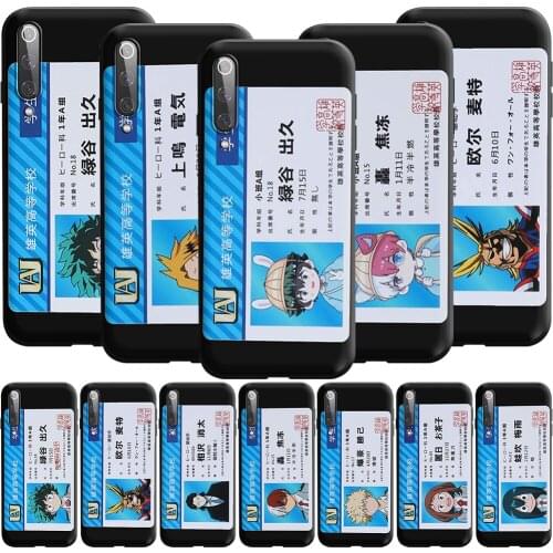 My Hero Academy ID Card Silicone Case for Xiaomi Poco X3 M3 F3 Mi 11i 11 10T 10 F2 Note Pro NFC GT Ultra 9T A3