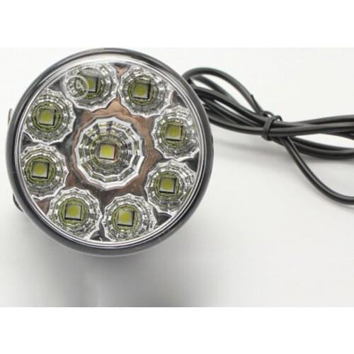 Ultra Long Life DRL Head Front Round Fog Tail light 2Pcs 9LED Car Bright Low Consumption Lamps Daytime Running Lights#265792