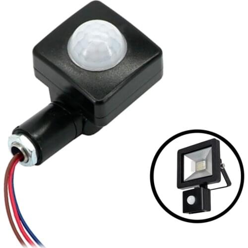 Ultrathin LED Flood Light PIR Motion Sensor Mini Human Body Infrared Sensor Detector Waterproof Outdoor Adjustable PIR Switch