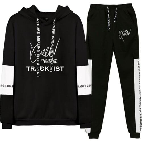 Y2K Eva Queen Hoodies Sweatshirts + Sweatpants Eva Queen Two Piece Set Hooded Suit Velvet Fashion Men/Women Classic Clothes