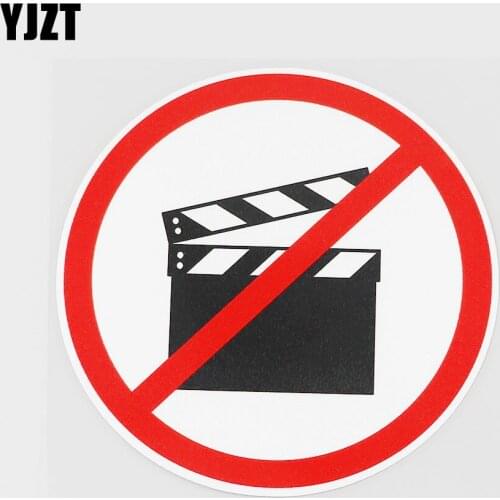 YJZT 11.2CMX11.2CM Movies Are Not Allowed Here PVC Decal Car Sticker Accessories 11B-0069