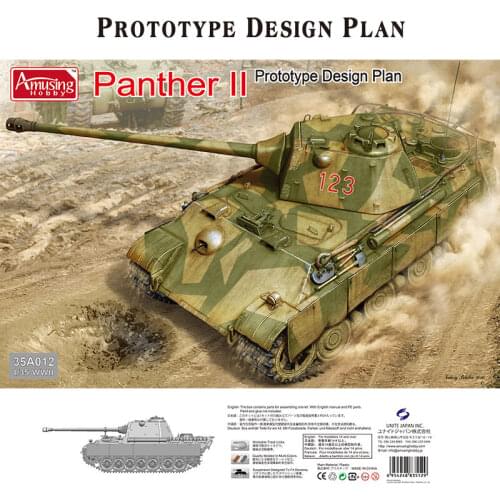 AMUSING HOBBY 35A012 1/35 WWII German Panther II Prototype Design Plan Model Kit