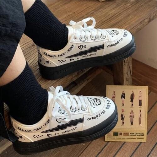 Womens Sports Thick Soled Shoes, Vulcanized, Casual, Summer, Retro, College, Student, 2021 New Spring and Autumn