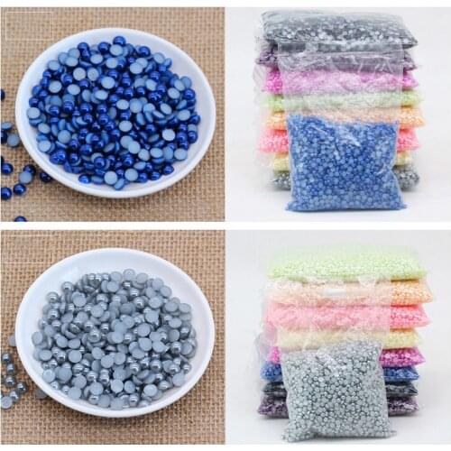 10mm 200PCS Flat back Fake Pearls-Garment&Sewing Pearl Rhinestone-Scrapbooking Cards Making Pearls-Nail Art Pearls