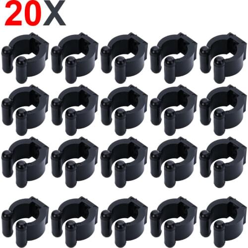 20Pcs Fishing Rod Pole Storage Rack Tip Clamps Holder Clips Plastic Club Clip Pool Cues Exhibition Clip Fishing Tools