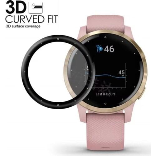 3D Curved Edge Screen Protector Film For Garmin Vivoactive 4S Full Coverage Protective Film for Garmin Active S