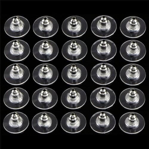 60PCS Holders Stoppers Soft Nut Silicone Heavy Duty Rubber Earring Backs Sleeves Wholesale