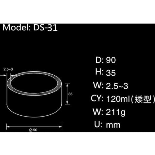 99.5% alumina crucible D90*H35mm/ cylindrical corundum crucible /Cylindrical ceramic refractorye crucible