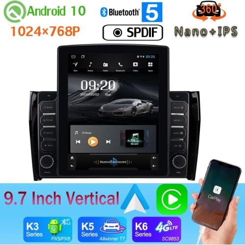 Android auto SPDIF 360 4*AHD Camera 4G WiFi 9.7" Tesla Style PX6 4+64G GPS Android 10 Radio For Skoda Kodiaq 2017-2020 Car Media