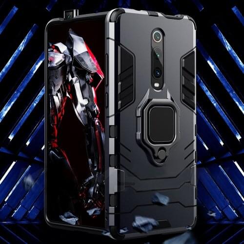 Iron Finger Ring Armor Back Cover For Xiaomi Redmi Note 8T 6 7 8 Pro 8A 7A K30 K20 Mi 8 9 SE A2 A3 Lite Kickstand Case Holder