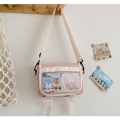 Japanese Style Small Bag Women Transparent Pockets New Summer Fashion Nylon Bag Crossbody Bags Women Shoulder Bag Bolsa Feminina