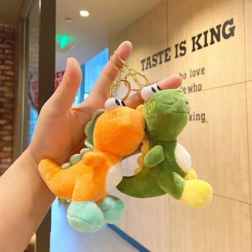 Kawaii Dinosaur Plush Keychain Stuffed Animals Stuffed Toys Cute Pendant For Backpack Kawaii Accessories Plush Toys Key Ring
