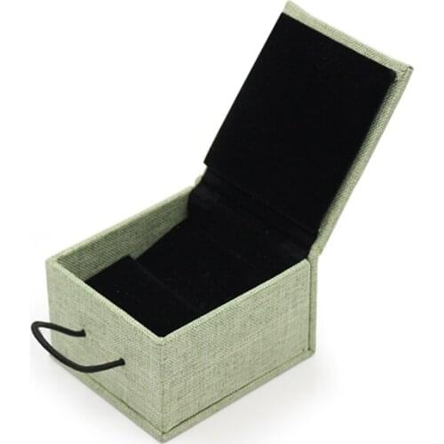 Fashion Environmental Protection Wooden Buckle Dimensional Colored Paper Linen Jewelry Ring Pendant Bracelet Long Chain Box