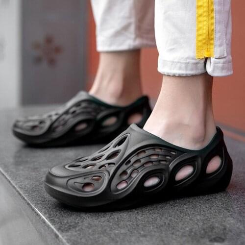 Coconut Cave Shoes Mens Ins Tide Hollow Personality Sandals Beach Shoes Home Slippers Mens Shoes House Slippers Women