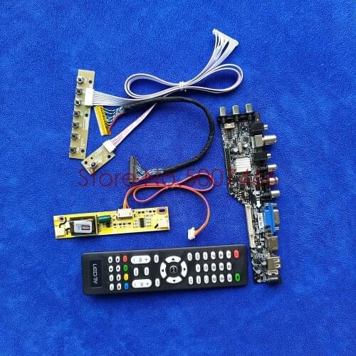 Digital DVB LCD drive board kit fit LTM230HT/LTM215HT01/LTN184HT01/LTN160HT03 USB+VGA+AV 1920*1080 LVDS 30-Pin 2CCFL screen