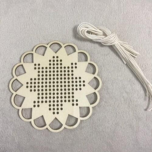 Set of 50pcs Christmas cross stitch Snowflakes Wooden cross stitch blank