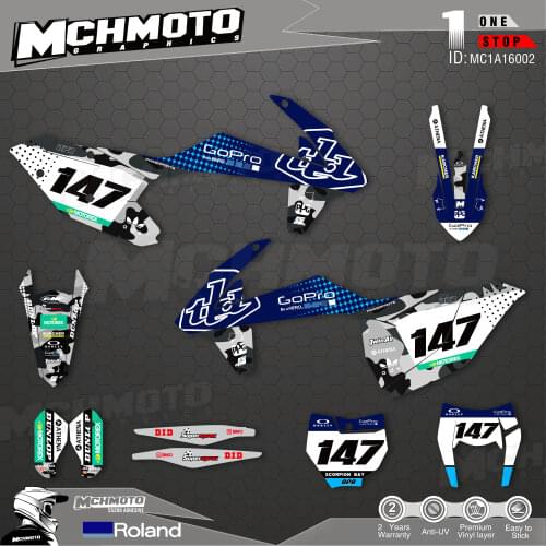 MCHMFG Customized Team Graphics Backgrounds Decals Custom Stickers For17-19EXC 16-18SX-F