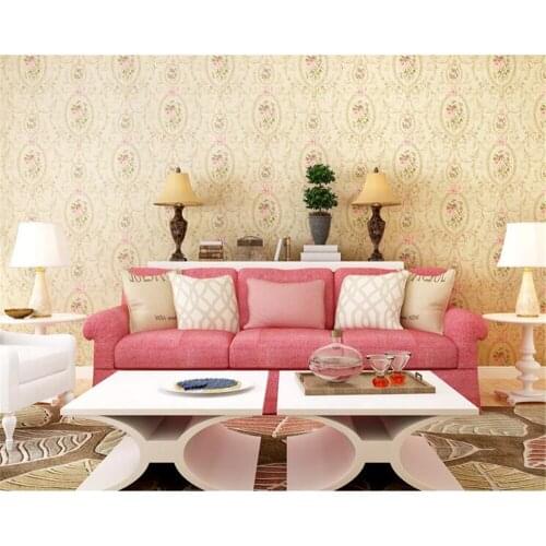 Beibehang Classic full of rural retro floral wallpaper pastoral non - woven fabrics pure background wall papel de parede tapety