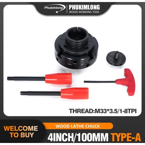 WOODIY 4"inch/100 mm Type-A 4-Jaw self-centering wood turning lathe chuck,mini cnc lathe woodworking machine chucks