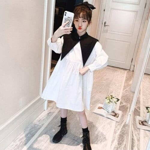 Girl Dress Kids Baby Gown 2021 New Spring Autumn Toddler Formal Party Outfits Sport Teenagers Dresses Cotton Children Clothing