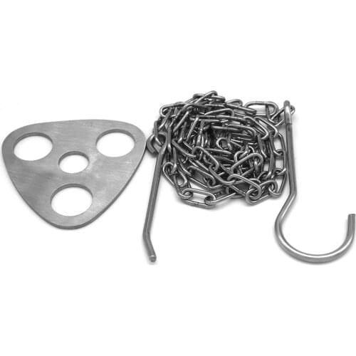 Cookware Outdoor Camping Stainless Steel Hanging Pot Picnic Tripod Ring Hook Set Cooking Outdoor Cookware Grill Accessory