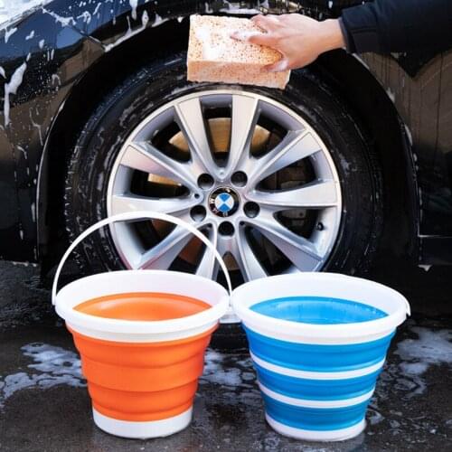 10L / 5L / 3LPortable Silicone Car Folding Buckets Plastic Kids Buckets Outdoor Fishing Multifunctional Household Buckets
