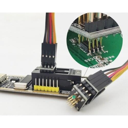 Burning Test Probe Spring Needle 1.27 CHIP SOP WSON SOIC VSOP SPI FLASH 8P (Cable length 30cm)