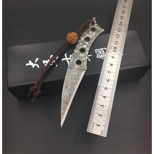 Handmade forged Damascus hunting knife dance-hostes Damascus steel blade l Camping knife Portable Survival knive