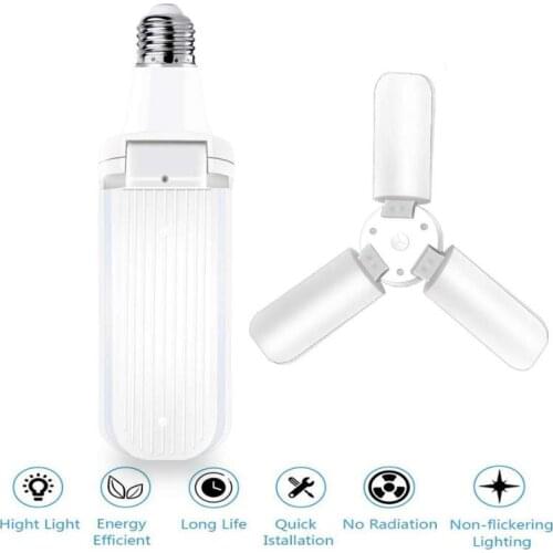 60W Led Garage Lights, Super Bright 60W Daylight Light Bulbs 6000LM Deformable Garage Ceiling LED Shop Lights Drop Shipping