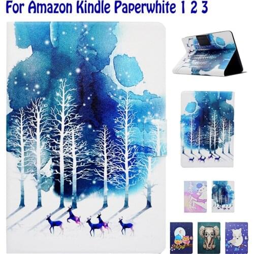 Ultra Slim 6" Cover Case for Amazon Kindle Paperwhite 1 2 3 Case for Kindle Paperwhite 6inch Tablet Shell Sleep/Wake Up Funda