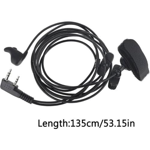 Ear Bone Earpiece Mic Finger PTT Headset for Kenwood- TK3107 KPG27D TH225 Radio