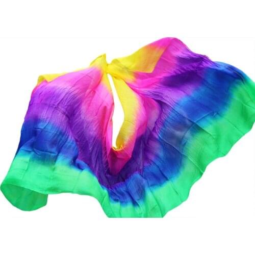 Design 100% real silk belly dance veil,cheap dance veils,tari perut kostum veil wholesale yellow+rose+purple+royal blue+green