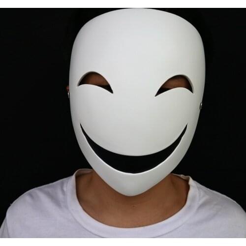 Japanese Anime Black Bullet Kagetane Hiruko Mask Helmet Cosplay Props Smile Terror Halloween Resin Mask Halloween Party Supplies