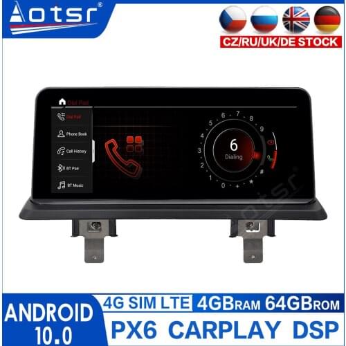 10.25'' Android 10 IPS Car GPS Navigation Radio Player Multimedia for BMW 1 Series 120i E81 E82 E87 E88 4G RAM 64G ROM PX6 Unit