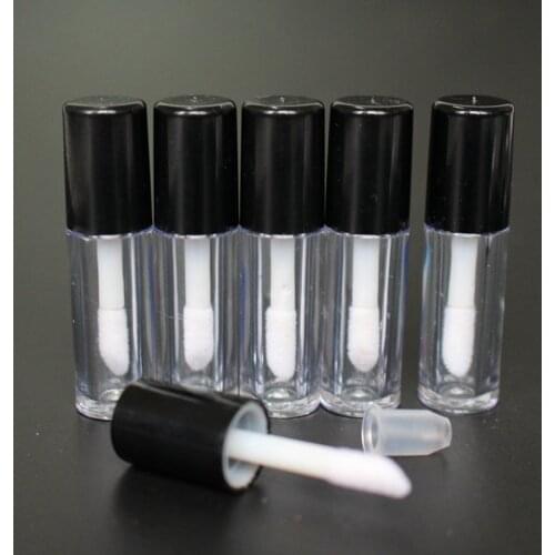 100pcs/lot 0.8ml Plastic Lip Gloss Tube Bottle Small Lipstick Tube with Leakproof Inner Sample Cosmetic Container