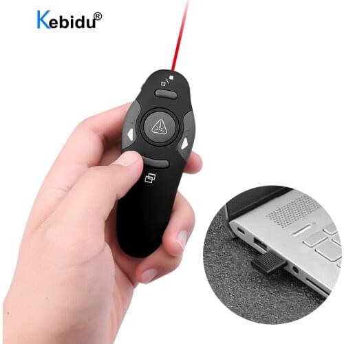 2.4GHz Wireless USB Powerpoint Presentation Page PPT Flip Pen Pointer Clicker Presenter Red Light RF Remote Control for Office