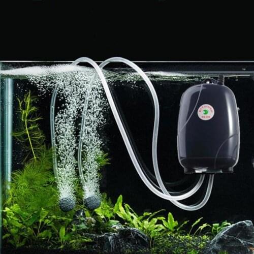 220V Mini Aquarium Air Pump Compressor Silent Fish Tank Oxygen Pump Air Flow Maker Aquatic Aerator Air Rise Pump For Fish