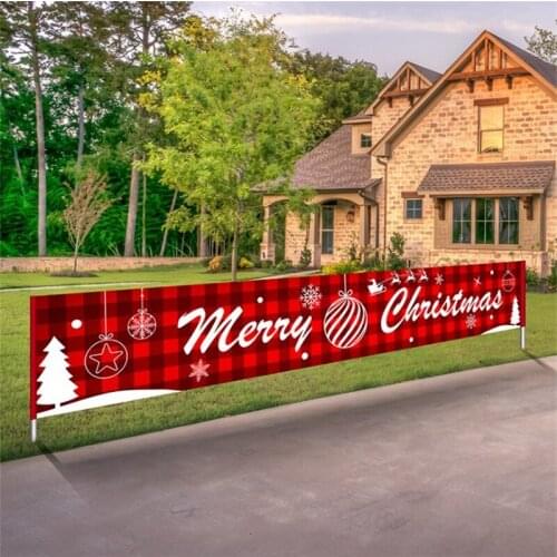 3*0.5M Merry Christmas Banner Christmas Decorations for Home Outdoor Store Banner Flag Pulling 2021 Navidad Natal Banner