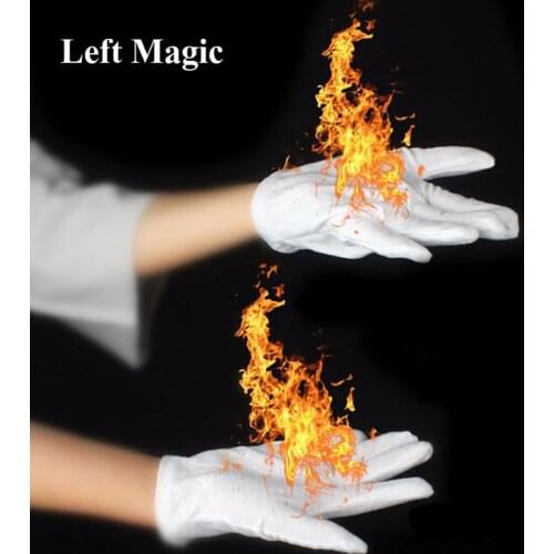 4 Pcs/Pair Magic Fire Gloves Magic Tricks Burning Gloves Fire Gloves Empty-Handed On Fire Gloves For Magicians Stage Magic