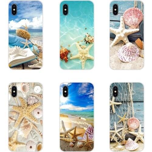 Accessories Phone Cases Covers Blue Wood Seashells Sea Star For Huawei Honor 4C 5C 6X 7 7A 7C 8 9 10 8C 8S 8X 9X 10I 20 Lite Pro