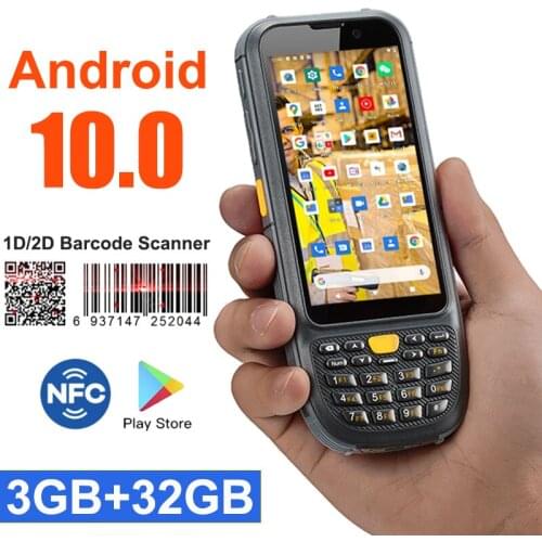 Androd 10.0 OS Data Collector 4G NFC 1D 2D Barcode Scanner Potable Handhelds PDA for Warehousing Logistics